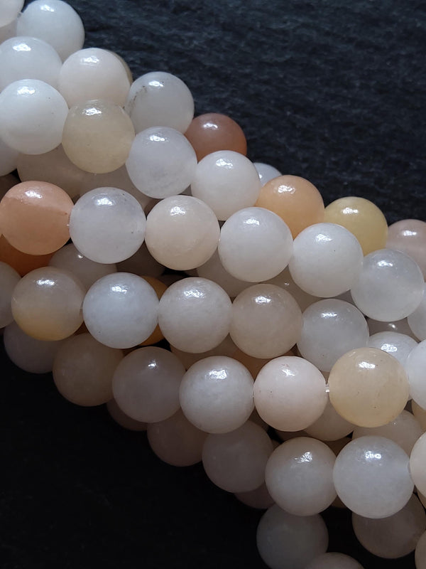 6.5mm Natural Pink Aventurine Round Beads Undyed Full 15 Inch Strand
