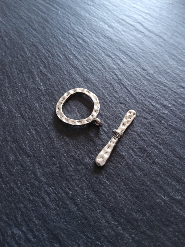 4 or 20 Sets of Antique Silver Metal Alloy Toggle Clasps 23x19mm