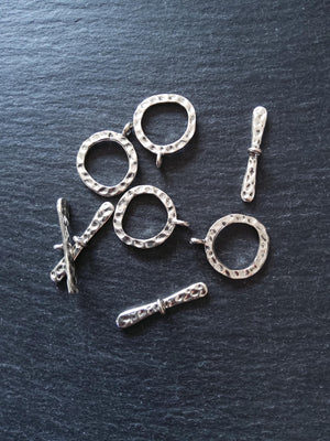 4 or 20 Sets of Antique Silver Metal Alloy Toggle Clasps 23x19mm