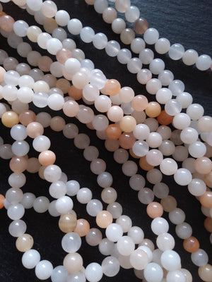 6.5mm Natural Pink Aventurine Round Beads Undyed Full 15 Inch Strand