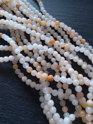 6.5mm Natural Pink Aventurine Round Beads Undyed Full 15 Inch Strand