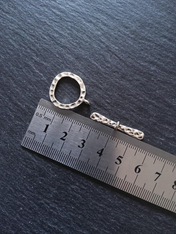 4 or 20 Sets of Antique Silver Metal Alloy Toggle Clasps 23x19mm