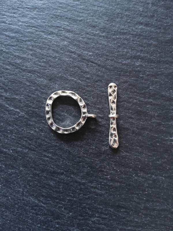 4 or 20 Sets of Antique Silver Metal Alloy Toggle Clasps 23x19mm