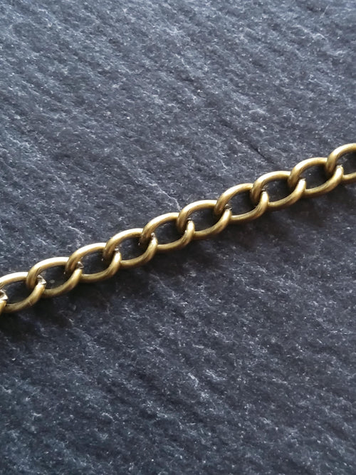 2 or 10m of Antique Bronze Curb Chain 5.5x3.5mm Very Strong 1mm Open Link Nickel FREE