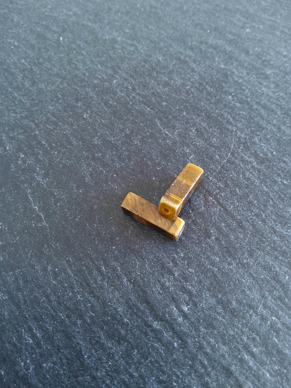 20 Natural Tigers Eye Beads Rectangle 14x5x5mm Hole: 1.6mm