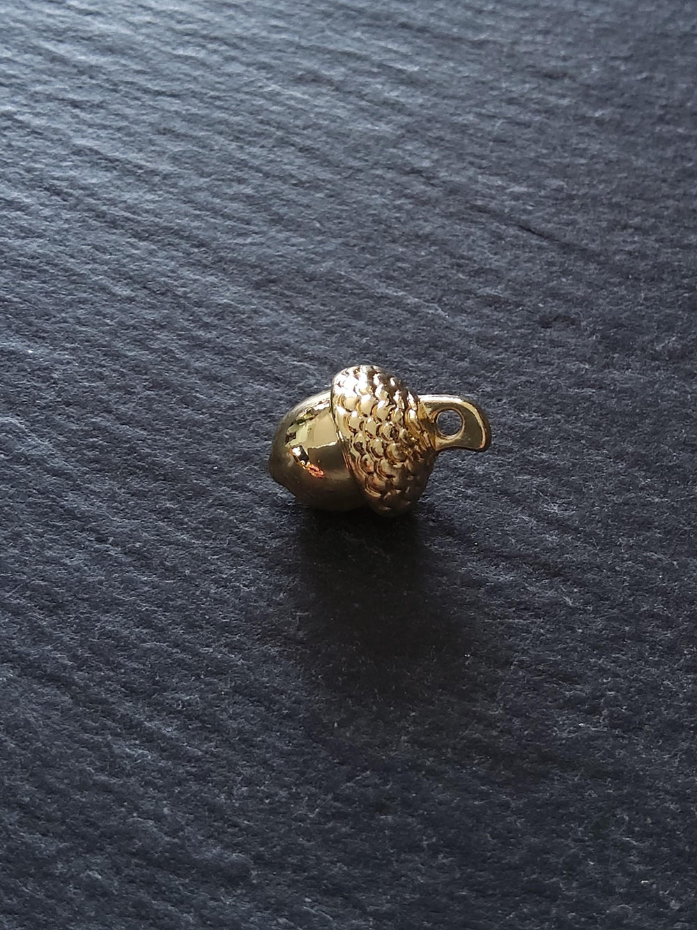 4 or 20 Acorn Charms Genuine 18K Gold Plated Solid Alloy 15x10mm