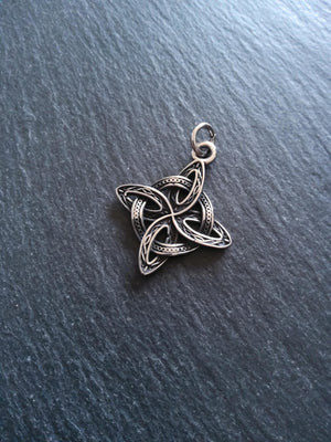 Stainless Steel Witches Knot Pendant 39x33x3mm