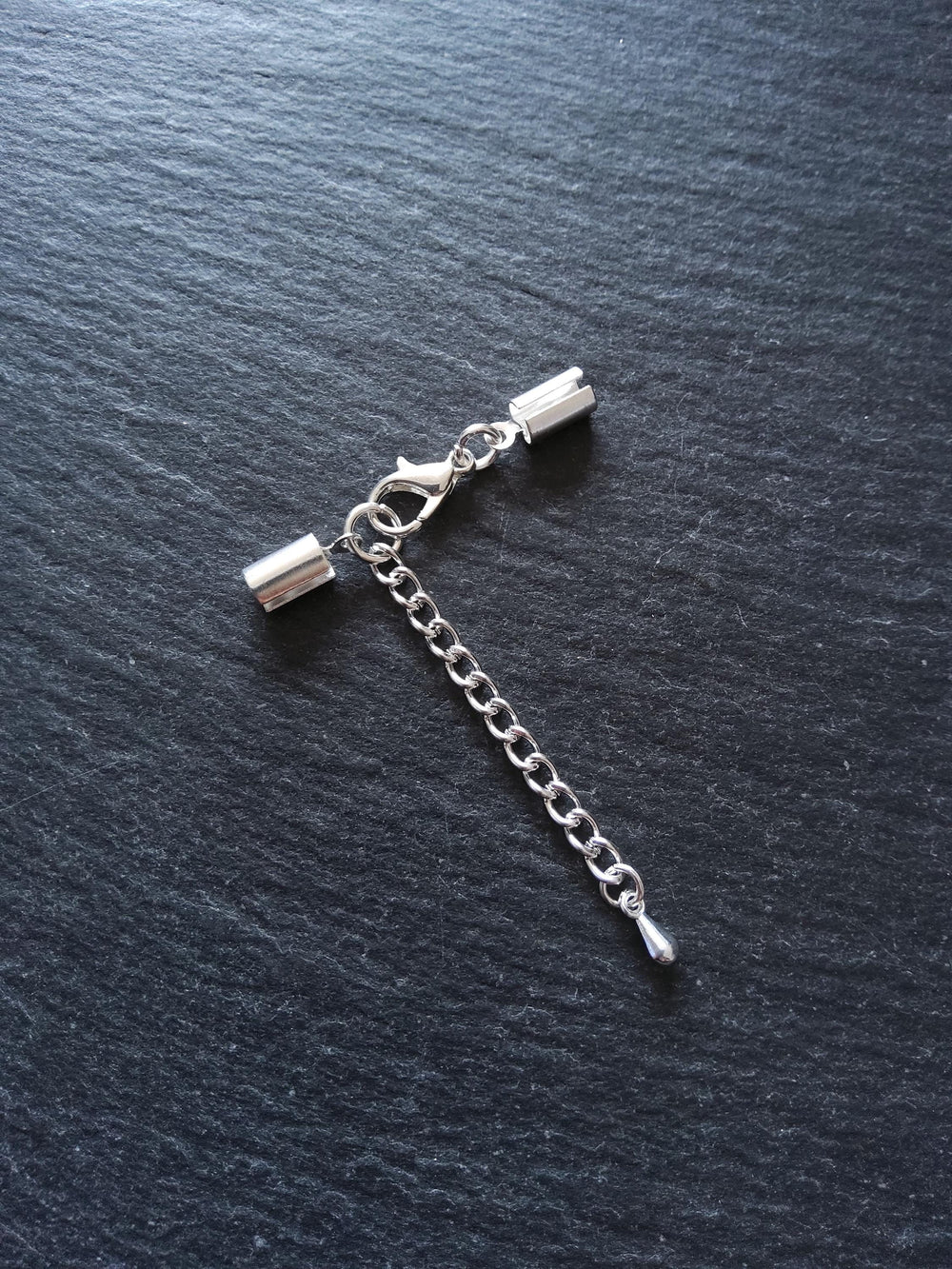 Silver Plated Crimp End Sets for 4mm to 4.5mm Round Cord - ContentedCatz