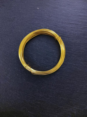 10m Roll of Gold Aluminium Craft Wire Silver Tone 1mm 18 Gauge - ContentedCatz