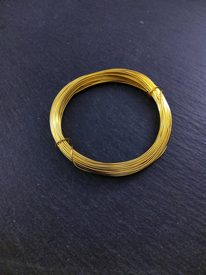 10m Roll of Gold Aluminium Craft Wire Silver Tone 1mm 18 Gauge - ContentedCatz