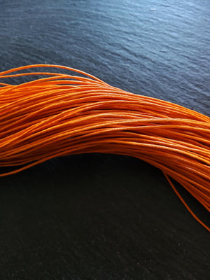 Waxed 0.7mm Cotton Cord in Burnt Orange 70 Metre Pack