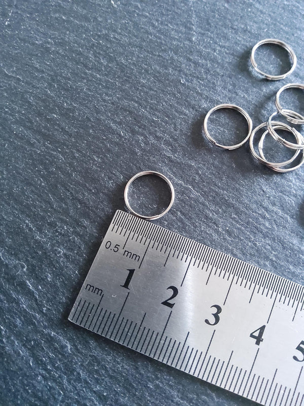 60 or 300 Stainless Steel 12mm (4/8") Strong 0.7mm Split Rings