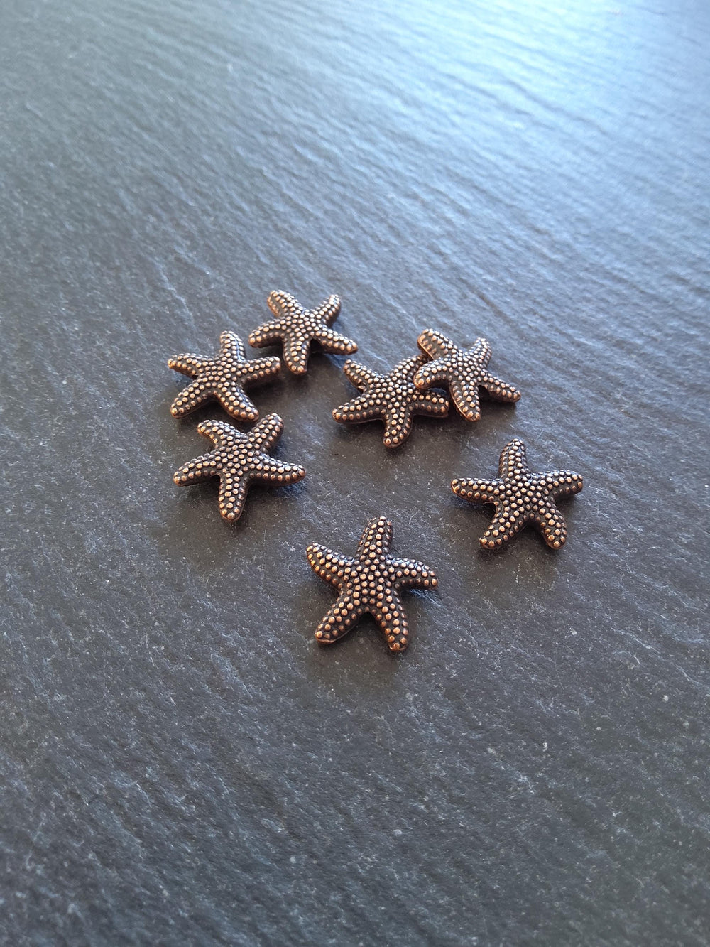 10 or 50 Starfish Beads Antique Copper Tone Alloy 14x13.5x3.7mm Hole: 1mm