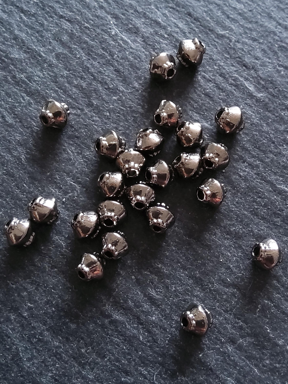 40 or 200 Gunmetal 5mm Bicone Spacer Beads 5x4.5mm Hole: 1mm Nickel FREE