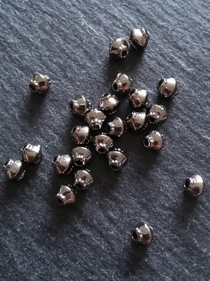 40 or 200 Gunmetal 5mm Bicone Spacer Beads 5x4.5mm Hole: 1mm Nickel FREE