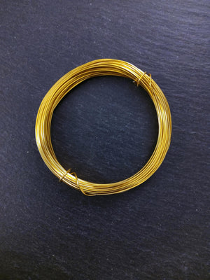 10m Roll of Gold Aluminium Craft Wire Silver Tone 1mm 18 Gauge - ContentedCatz