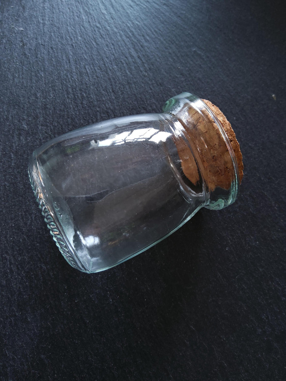 1 or 5 Large Clear Glass Jars with Cork Stopper 100ml (3.38 fl.oz) Size: 55x70mm