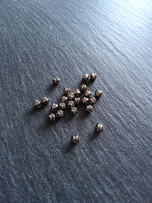 40 or 200 Gunmetal 5mm Bicone Spacer Beads 5x4.5mm Hole: 1mm Nickel FREE