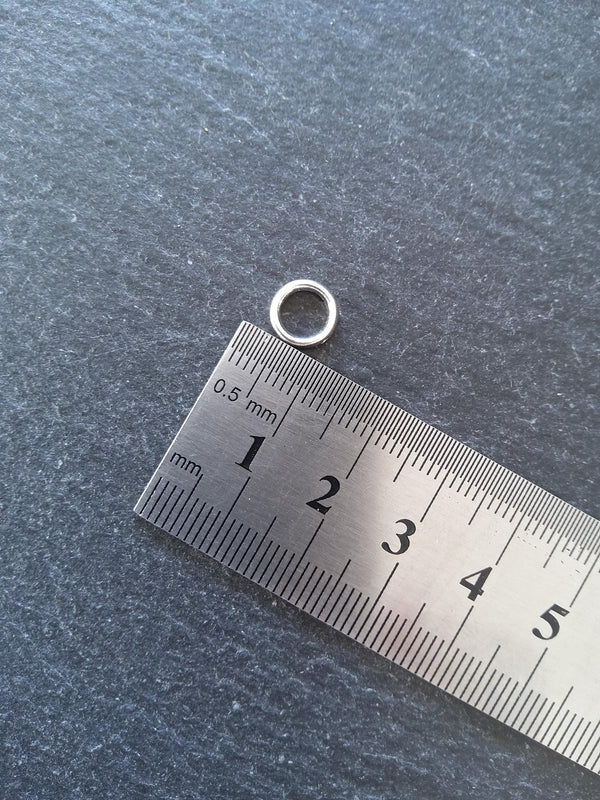 60 or 300 CLOSED 8mm Jump Rings Silver Tone Alloy Strong 8x1.2mm 1.5mm (19 gauge) Wide
