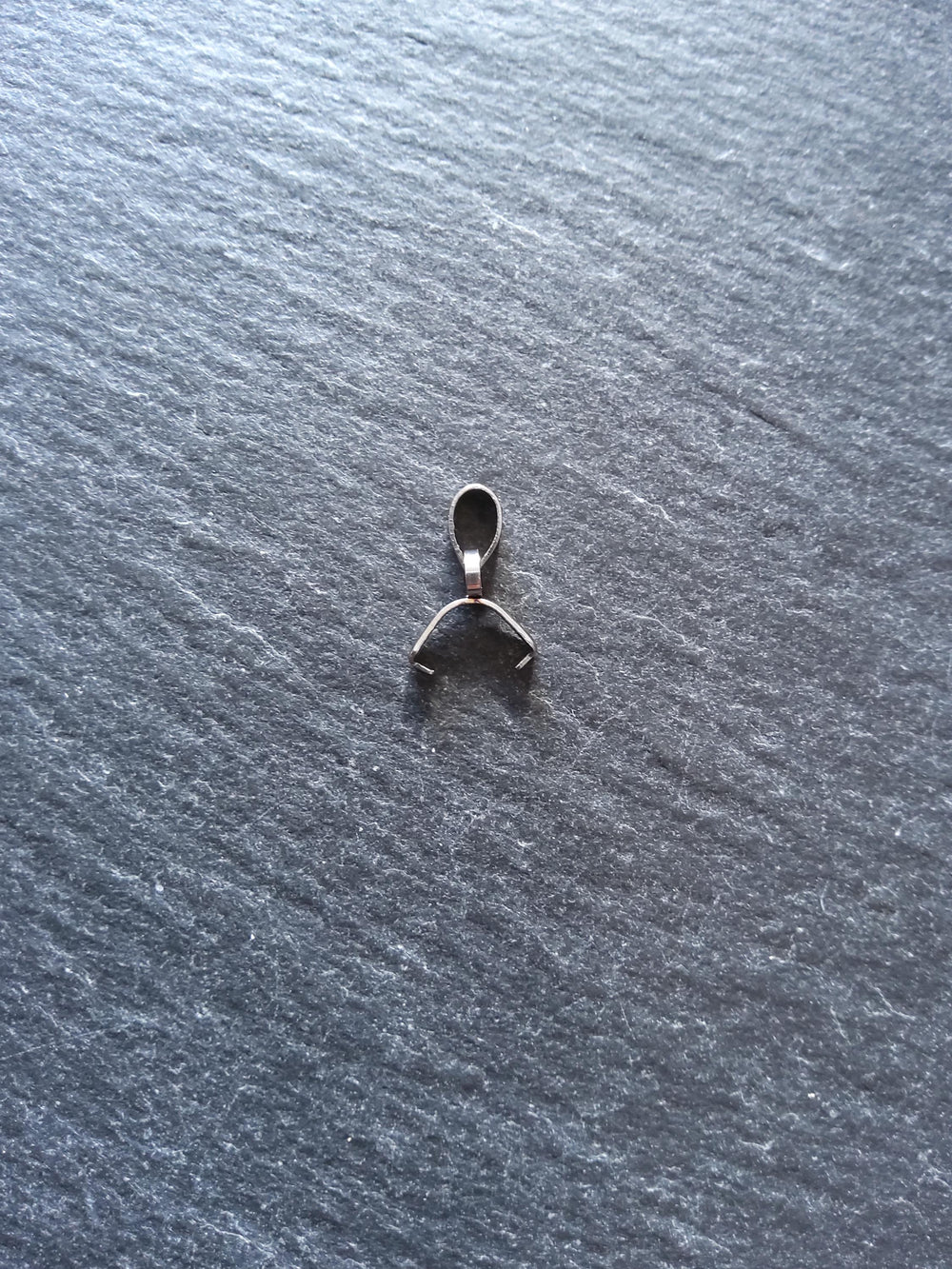 6 or 30 Stainless Steel Ice Pick Pinch Bails for Pendants 9x6.5x2.5mm