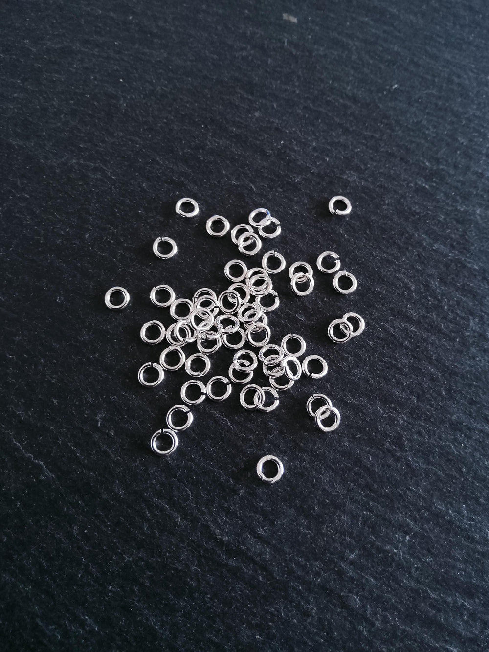 20 or 100 Real Sterling Silver 925 Plated Brass 5mm Jump Rings 0.9mm (20 gauge)