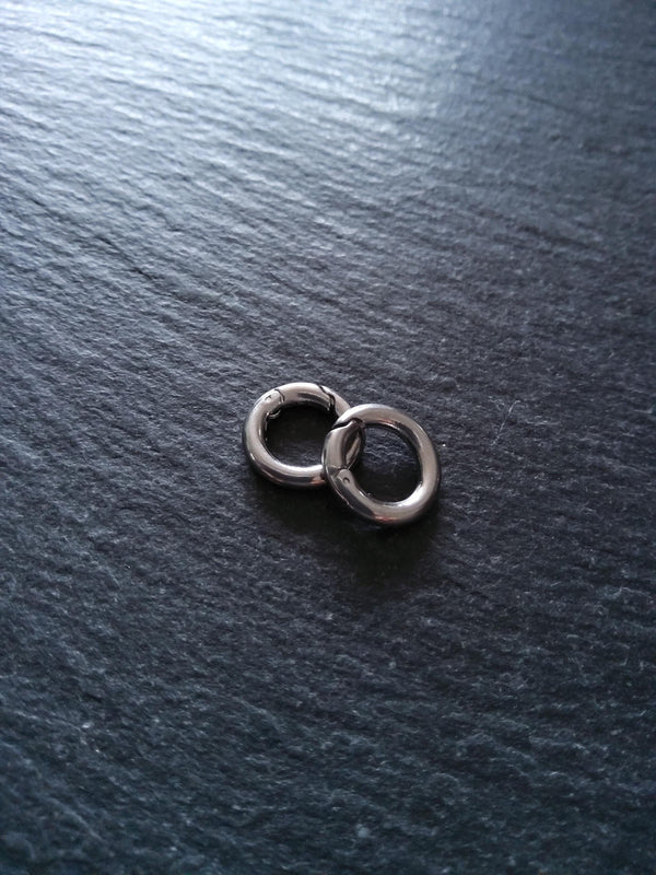 Stainless Steel 12mm Spring Gate Clasps 12x2mm O Rings