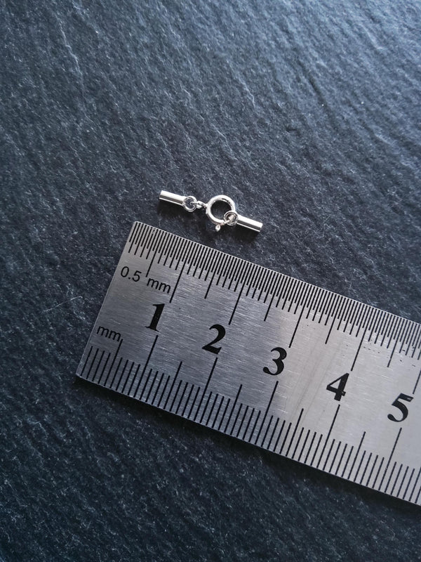 Genuine Solid Sterling Silver Cap Set for 0.5mm Cord (1mm end caps)