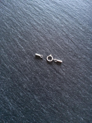 Genuine Solid Sterling Silver Cap Set for 0.5mm Cord (1mm end caps)