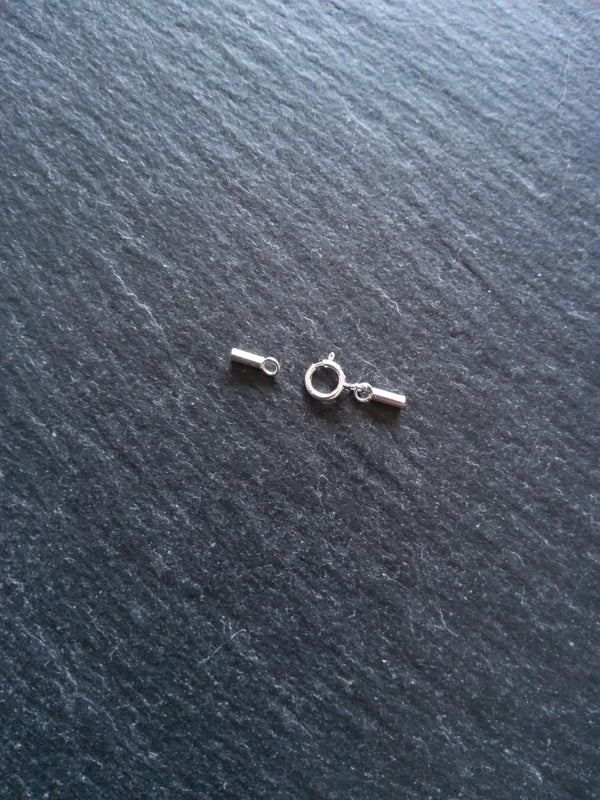 Genuine Solid Sterling Silver Cap Set for 0.5mm Cord (1mm end caps)