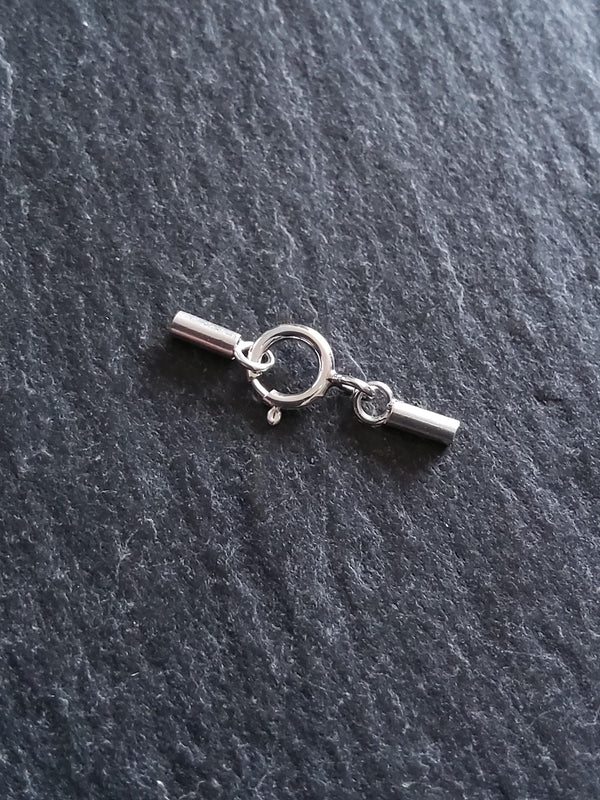 Genuine Solid Sterling Silver Cap Set for 0.5mm Cord (1mm end caps)