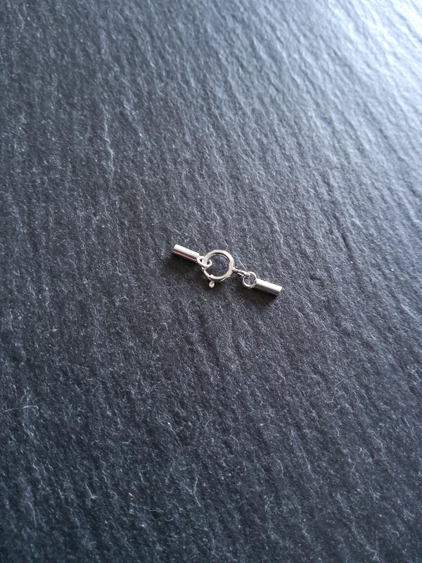 Genuine Solid Sterling Silver Cap Set for 0.5mm Cord (1mm end caps)