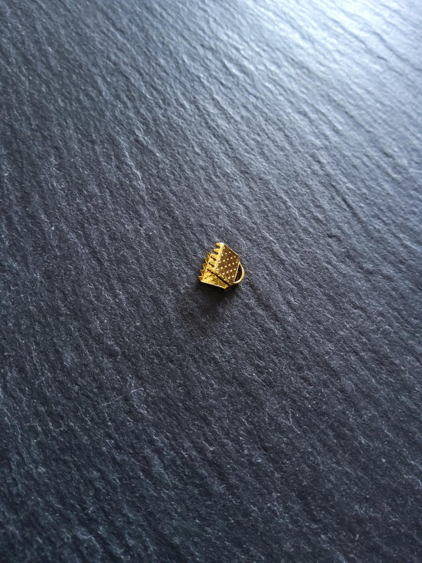 6mm (1/4") Wide Ribbon Crimp Ends 6x8mm Findings Crimps in Gold, Silver, Antique Silver, Rose Gold, Bronze or Copper