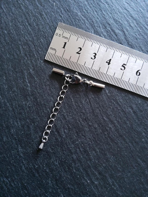 Stainless Steel Folding Crimp End Sets for 1mm to 1.5mm Cord Necklaces & Bracelets