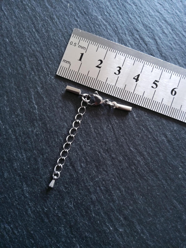 Stainless Steel Folding Crimp End Sets for 1mm to 1.5mm Cord Necklaces & Bracelets