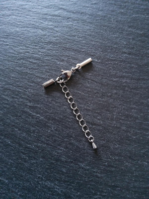 Stainless Steel Folding Crimp End Sets for 1mm to 1.5mm Cord Necklaces & Bracelets