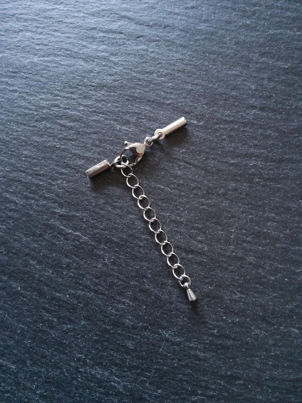 Stainless Steel Folding Crimp End Sets for 1mm to 1.5mm Cord Necklaces & Bracelets