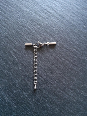 Stainless Steel Folding Crimp End Sets for 1mm to 1.5mm Cord Necklaces & Bracelets