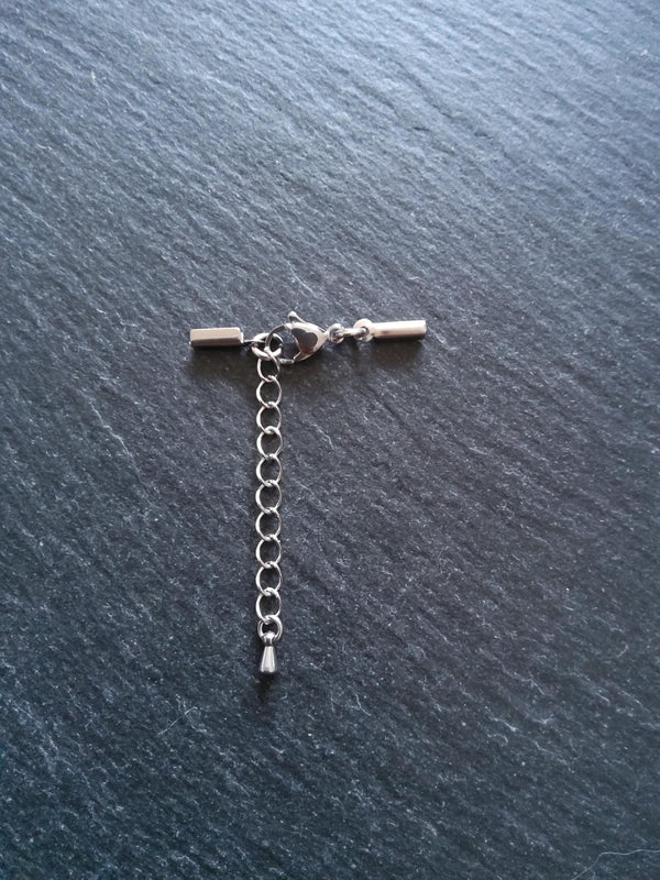 Stainless Steel Folding Crimp End Sets for 1mm to 1.5mm Cord Necklaces & Bracelets