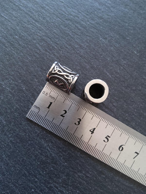 1 or 5 Stainless Steel Raidho ᚱ Rune Beads Elder Futhark 18x16mm Hole: 8mm