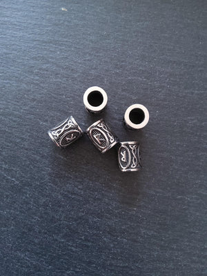 1 or 5 Stainless Steel Raidho ᚱ Rune Beads Elder Futhark 18x16mm Hole: 8mm