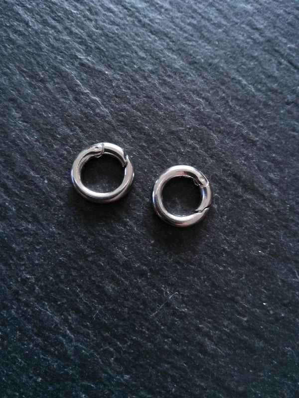 Stainless Steel 12mm Spring Gate Clasps 12x2mm O Rings