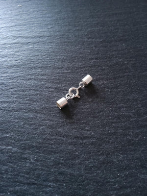 Genuine Solid Sterling Silver Cap Set for 3.5mm Cord (4mm end caps)