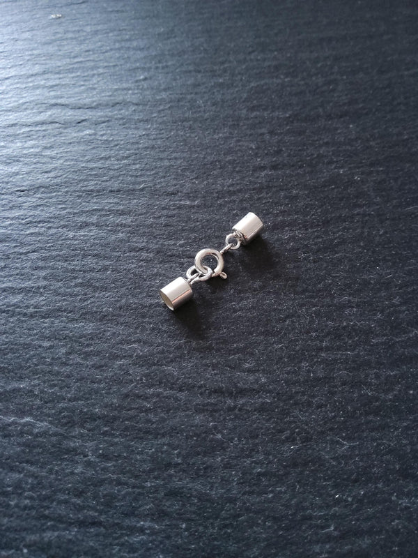 Genuine Solid Sterling Silver Cap Set for 3.5mm Cord (4mm end caps)