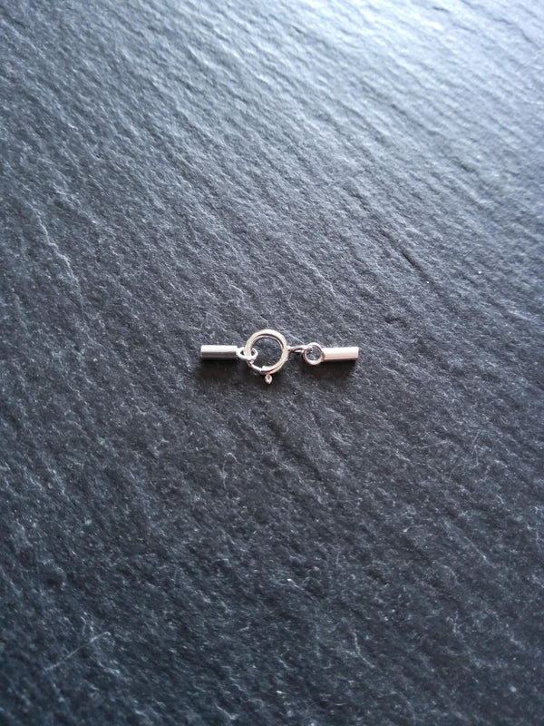 Genuine Solid Sterling Silver Cap Set for 0.5mm Cord (1mm end caps)