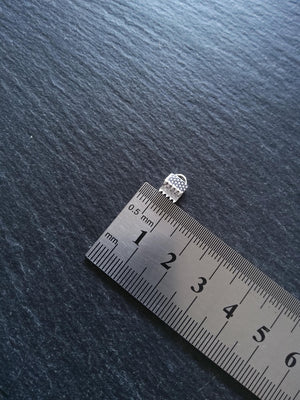 6mm (1/4") Wide Ribbon Crimp Ends 6x8mm Findings Crimps in Gold, Silver, Antique Silver, Rose Gold, Bronze or Copper