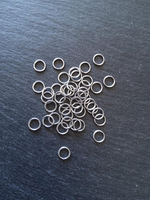 100 or 500 Stainless Steel 8mm Jump Rings 1.2mm (16 gauge) Hole: 6mm