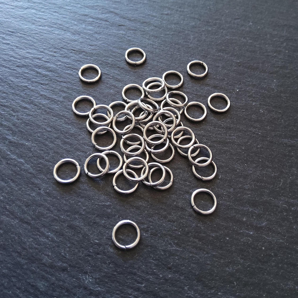 100 or 500 Stainless Steel 8mm Jump Rings 1.2mm (16 gauge) Hole: 6mm