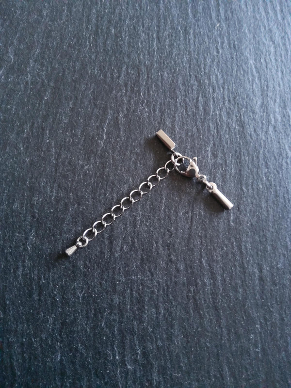 Stainless Steel Folding Crimp End Sets for 1mm to 1.5mm Cord Necklaces & Bracelets