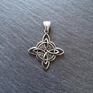 1 or 5 Stainless Steel Witches Knot Pendant 38x34x2.5mm