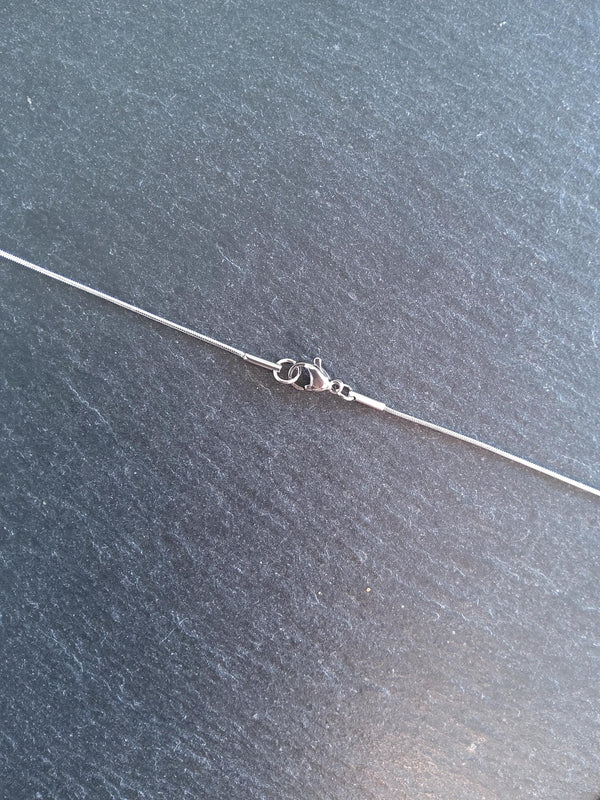 1 or 5 Stainless Steel Snake Chain Necklaces 17.7 inch (45cm) Long. Thickness 0.9mm